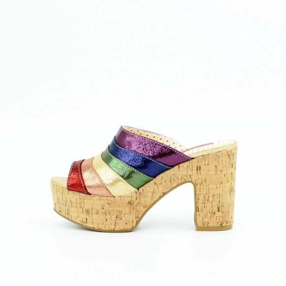 BAIT Shimmery Rainbow Platform Heels - Picture 2 of 3